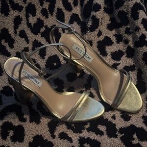 Steve Madden Gold Strappy Heels